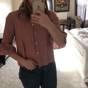Madewell gingham swing shirt